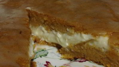 тыквенный пирог c кремом маскарпоне