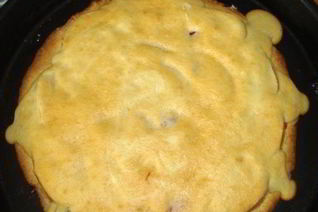 Вкусный яблочной пирог с бисквитным покрытием