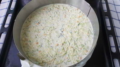 заливной пирог с кабачками и кукурузой