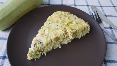 заливной пирог с кабачками и кукурузой