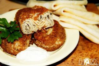 Блинчатые пирожки с грибами Улитки