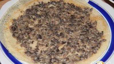 блинчатые пирожки с грибами улитки