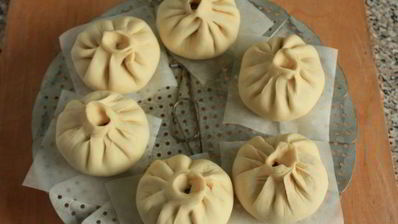 китайские пирожки с лососем