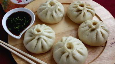 китайские пирожки с лососем