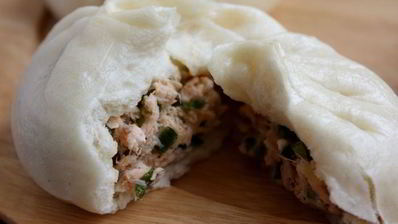 китайские пирожки с лососем