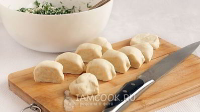 кутабы с творогом и зеленью