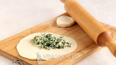 кутабы с творогом и зеленью