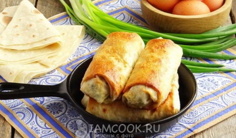 Рецепт пирожков из лаваша с яйцом и луком