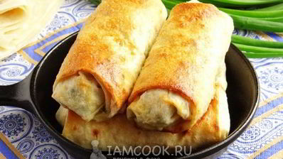 пирожки из лаваша с яйцом и луком