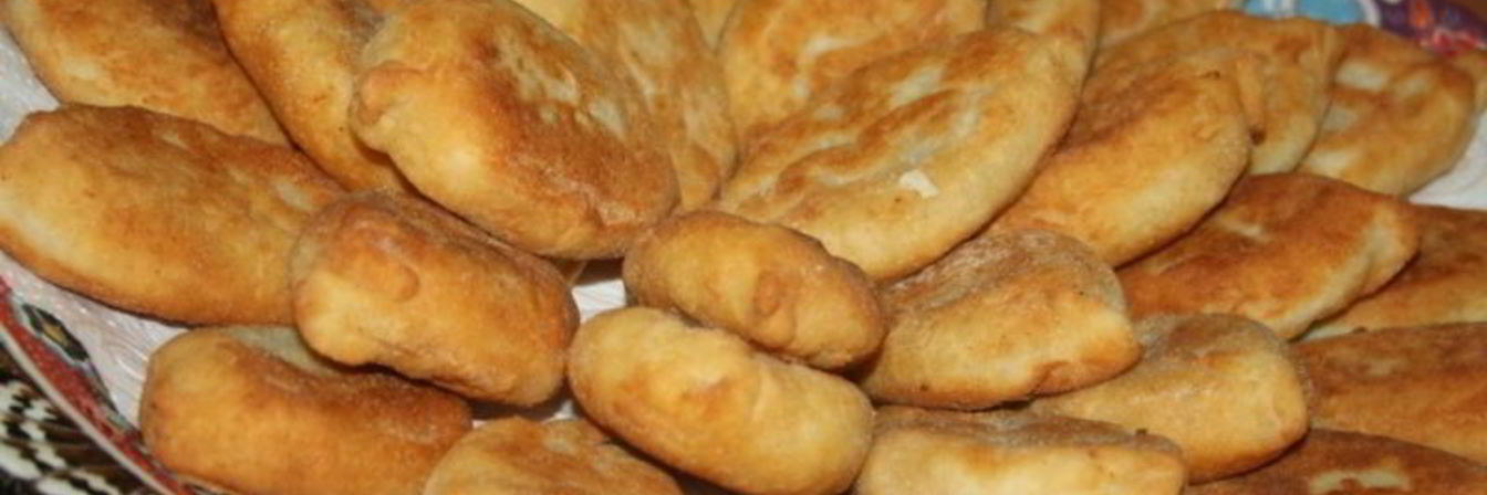 Пирожки на творожном тесте с картофелем и печенью