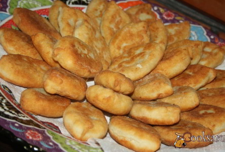 Пирожки на творожном тесте с картофелем и печенью