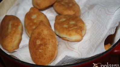 пирожки на творожном тесте с картофелем и печенью