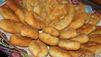 пирожки на творожном тесте с картофелем и печенью