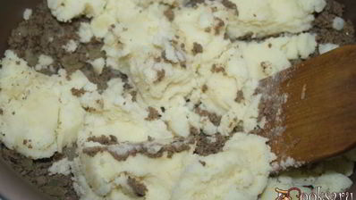 пирожки на творожном тесте с картофелем и печенью