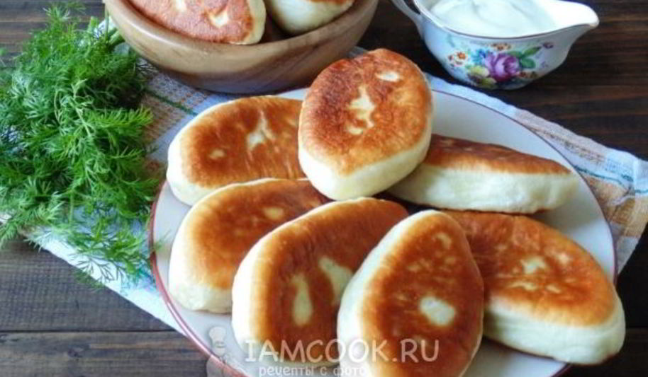 Рецепт пирожков с горохом, жареные на сковороде