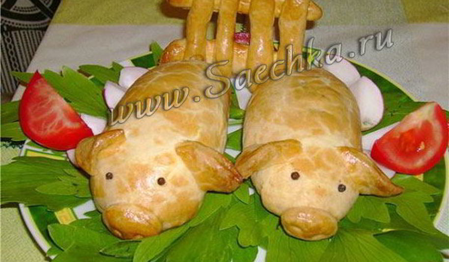 Рецепт пирожков с мясом хрюшки в огороде