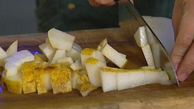 пирожки со шпинатом и грушей