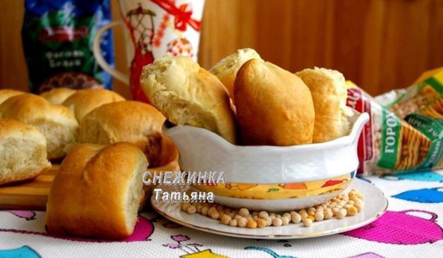 Рецепт постных пирожков с гороховой и фасолевой начинками