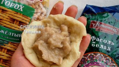 постные пирожки с гороховой и фасолевой начинками
