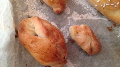 скороспелые пирожки с печенью и овощами