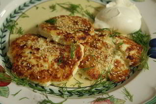 Жареные пирожки из картофеля и творога