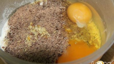 апельсиновый брауни с грецкими орехами