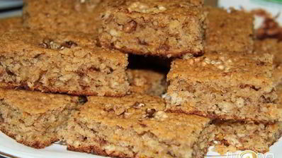 апельсиновый брауни с грецкими орехами