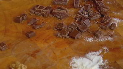 апельсиновые брауни с грецкими орехами