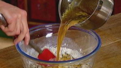 апельсиновые брауни с грецкими орехами