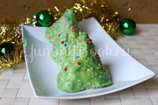 Бисквитные пирожные Елочки