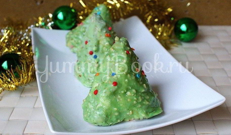 Рецепт бисквитных пирожных елочек