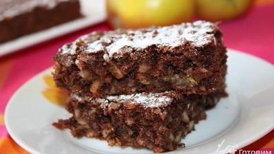 брауниз с цуккини и орехами