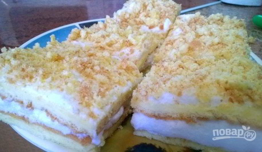 Рецепт лимонного пирожного с белковым кремом