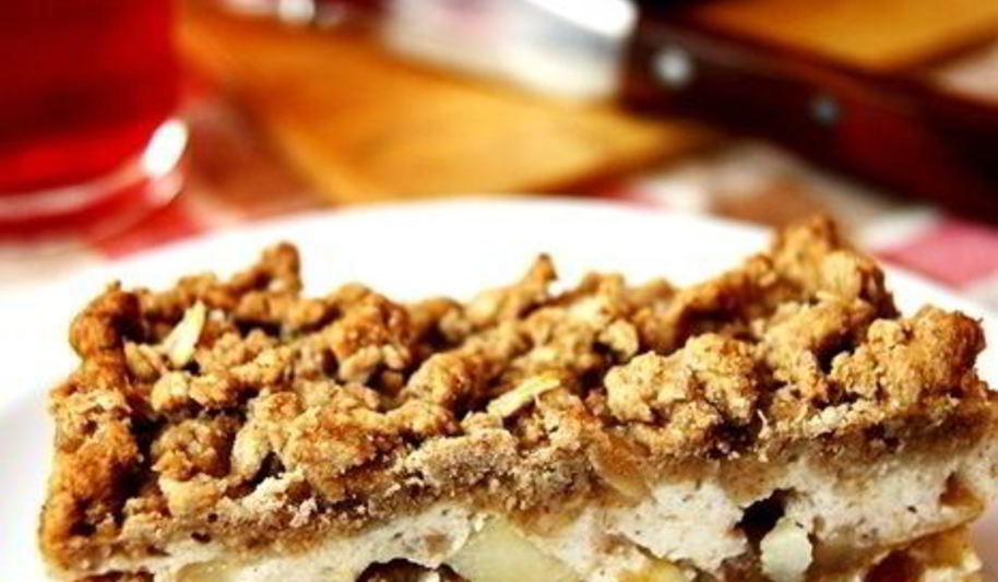 Рецепт пирожного из овсянки с яблоком и йогуртом