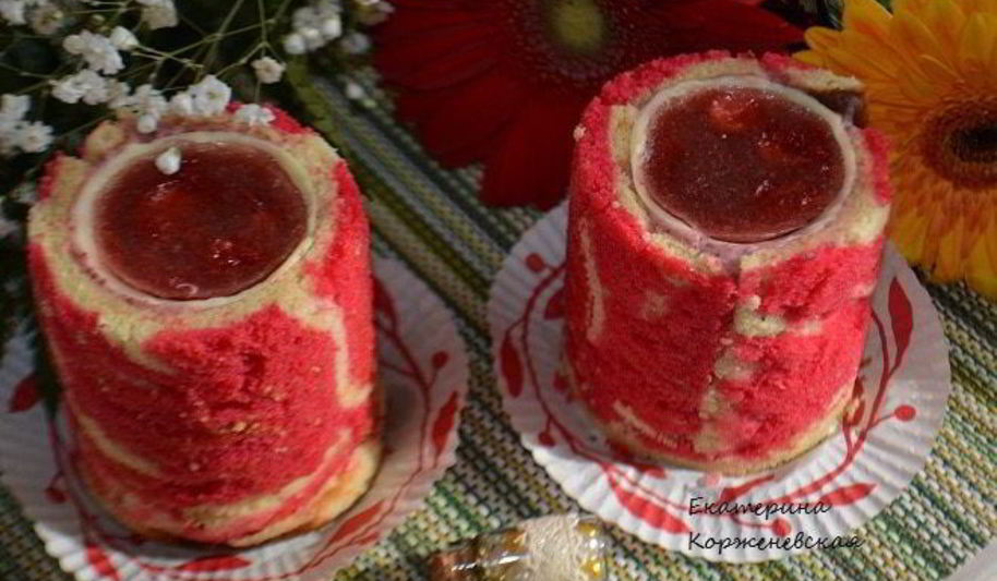 Рецепт пирожного клубничный рассвет