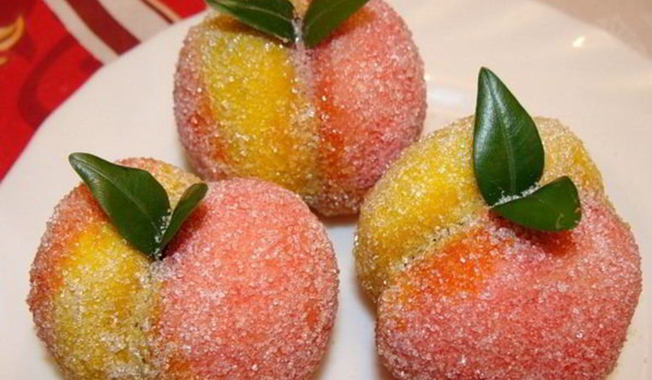 Рецепт пирожного персики со сметанным кремом