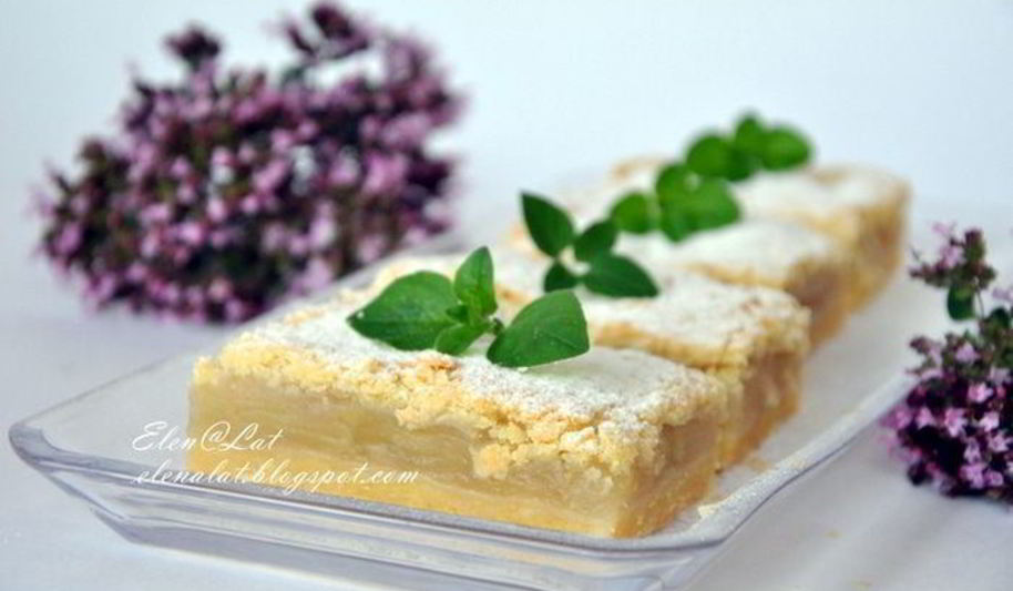 Рецепт пирожного яблочные полоски