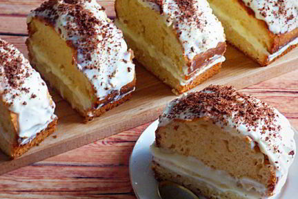 Пирожные с кремом из сыра маскарпоне