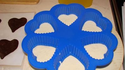 пирожные сердце для влюбленных