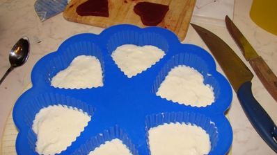 пирожные сердце для влюбленных