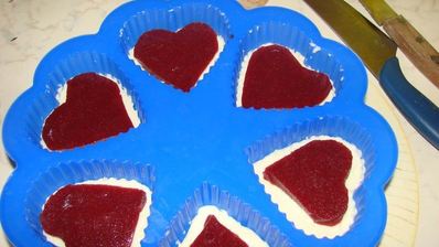 пирожные сердце для влюбленных
