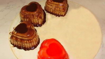 пирожные сердце для влюбленных