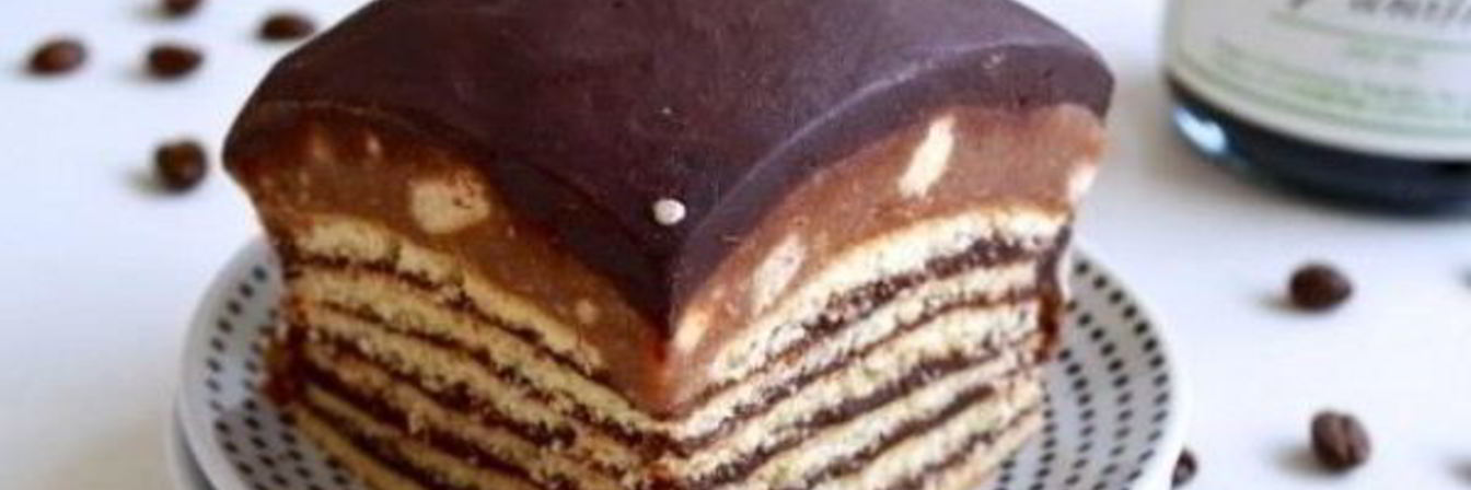 Шоколадно-бисквитное пирожное