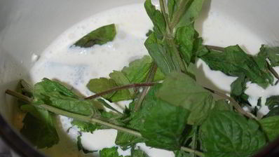 шоколадно-мятные пирожные с арахисовой пастой