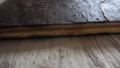 творожно-шоколадные пирожные из бисквита