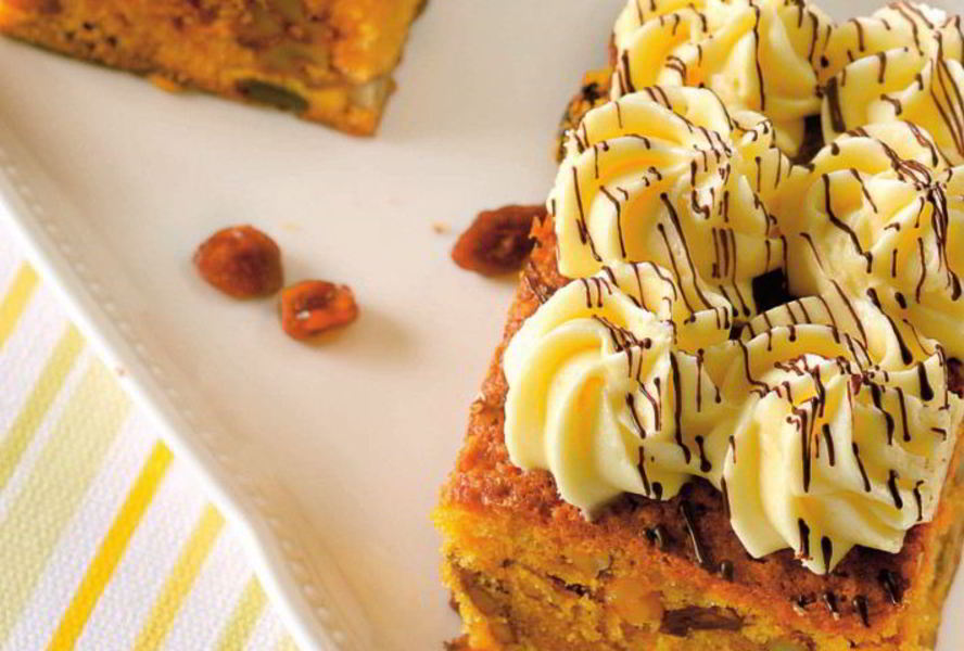 Тыквенные пирожные с сырно-шоколадным кремом