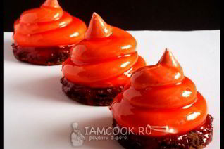 Зефирное пирожное с малиновым конфи