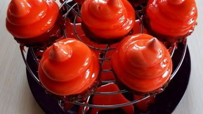 зефирное пирожное с малиновым конфи