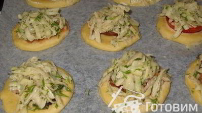 мини-пиццы с картофельными шапочками