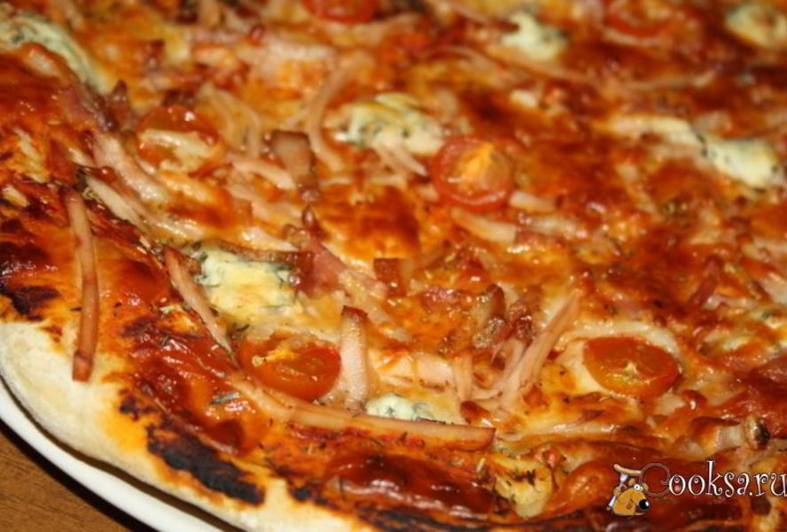 Пицца Ассорти на тесте на свежих дрожжах